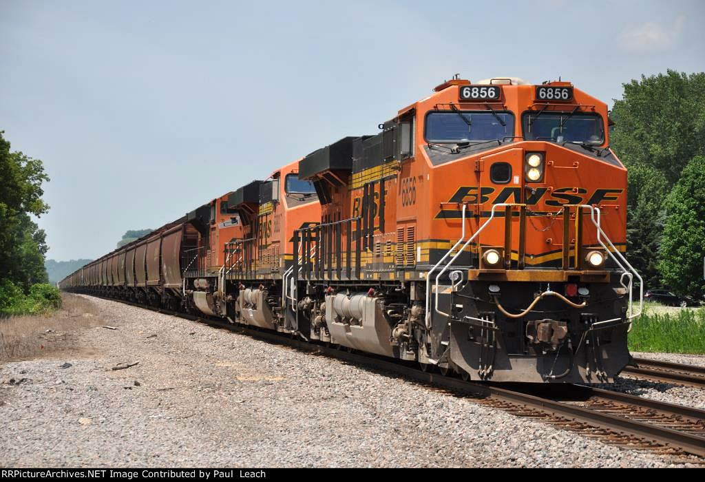 Grain train hurries east